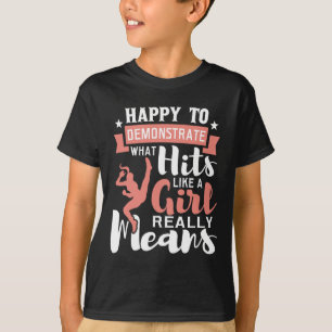 Happy To Demonstriert - Karate Taekwondo Mixed Mar T-Shirt