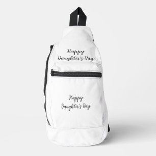 Happy Töchter Tag si.ple minimaler Name Text t Crossbody Bag