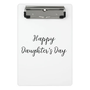 Happy Töchter Tag si.ple minimaler Name Text t Mini Klemmbrett