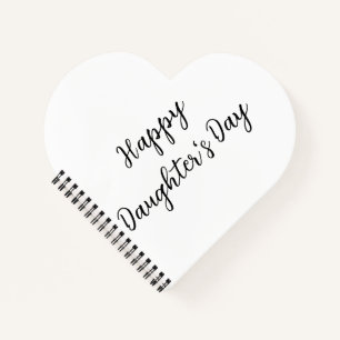 Happy Töchter Tag si.ple minimaler Name Text t Notizbuch