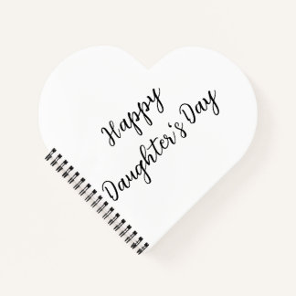 Happy Töchter Tag si.ple minimaler Name Text t Notizbuch