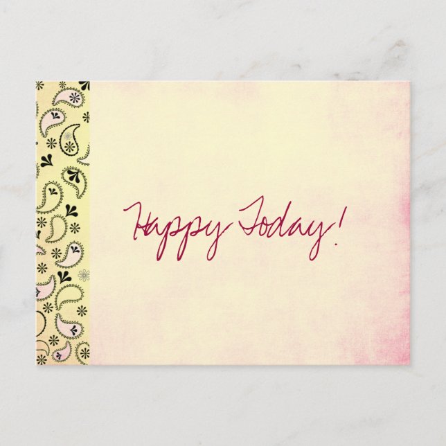 Happy Today Postcard Postkarte (Vorderseite)
