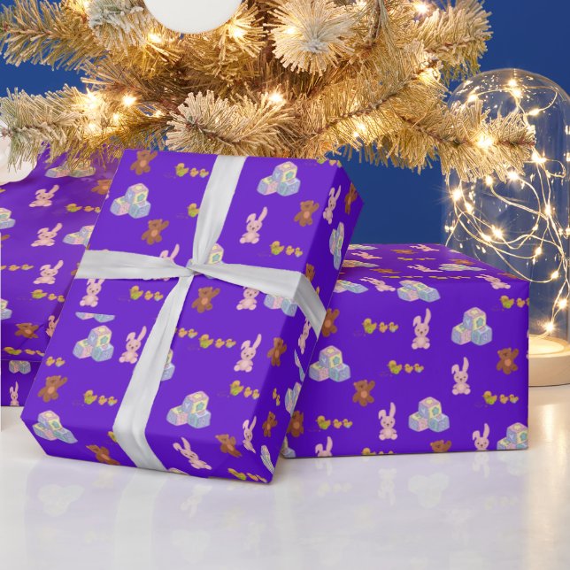 Happy Toddler Birthday purple Geschenkpapier (Feiertage)