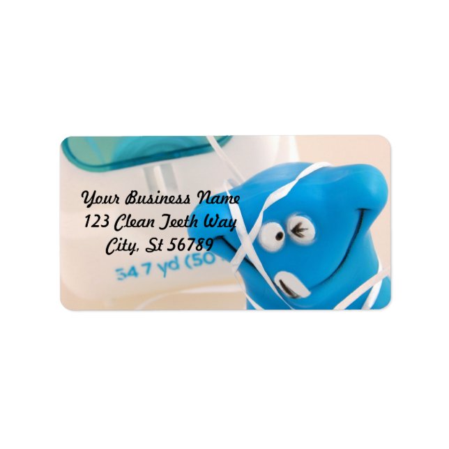 Happy Tooth Address Label Adressaufkleber (Vorne)