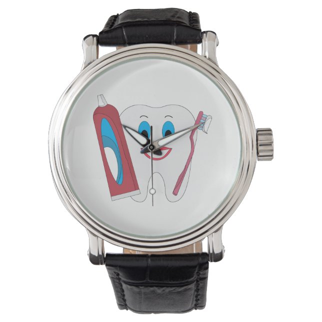 Happy Tooth Armbanduhr (Vorderseite)