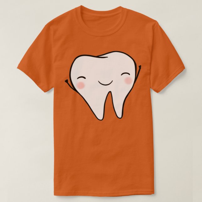 Happy Tooth Black T-Shirt (Design vorne)