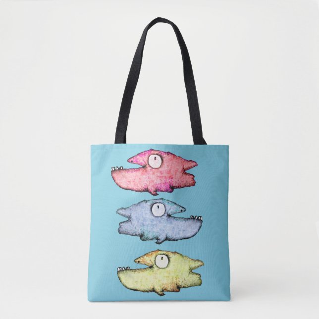 Happy Toothy Colorful Fish Tasche (Vorderseite)
