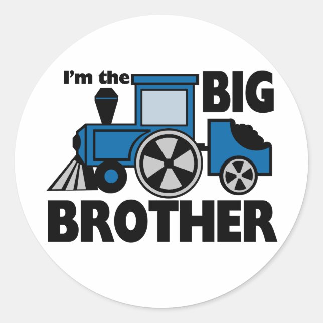 Happy Tracks Big Brother Runder Aufkleber (Vorderseite)