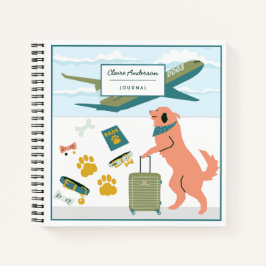 Happy Trails Dog Airlines Reisen individuell anpas Notizbuch