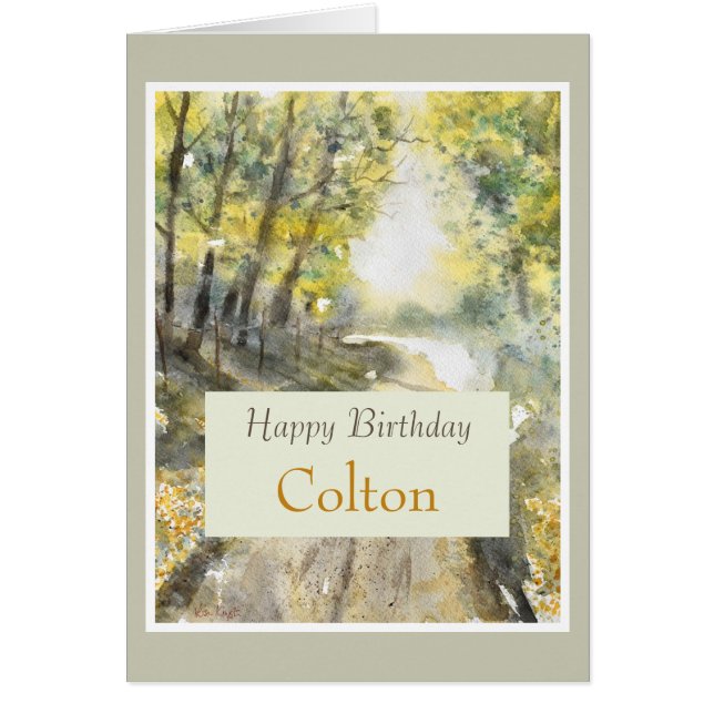 Happy Trails Happy Birthday Personalize Name Card (Vorne)