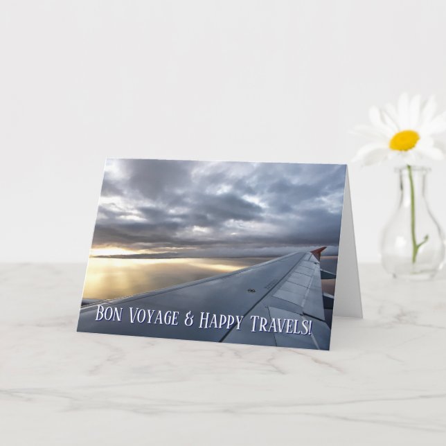 Happy Travels Bon Voyage Karte (Kleine Pflanze)