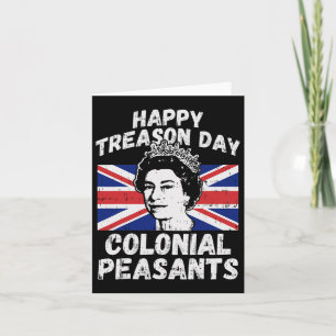 Happy Treason Day Colonial Bauern USA 4. Juli Karte