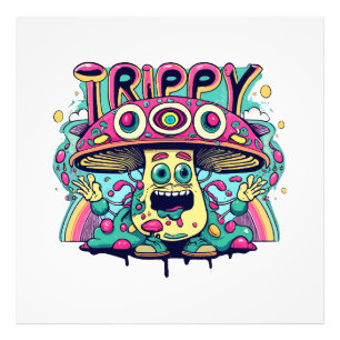 Happy Trippy Mushroom Fotodruck