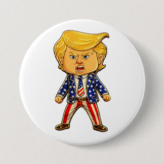 Happy Trump Lapel Pin MAGA US Flag Patriotic Meme Button
