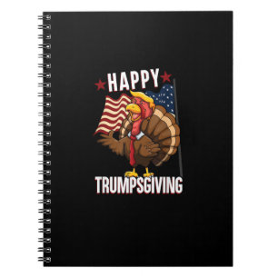 Happy Trumpsgiving Funny Erntedank Türkei Trump Notizblock