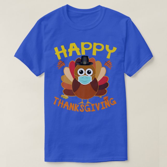 Happy Turkey Day Erntedank Day macht Urlaub T-Shirt (Design vorne)
