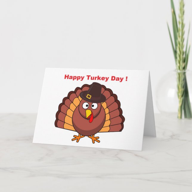 HAPPY TURKEY DAY FEIERTAGSKARTE (Vorderseite)