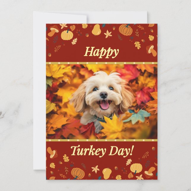 Happy Turkey Day Grußkarte Dankeskarte (Vorderseite)