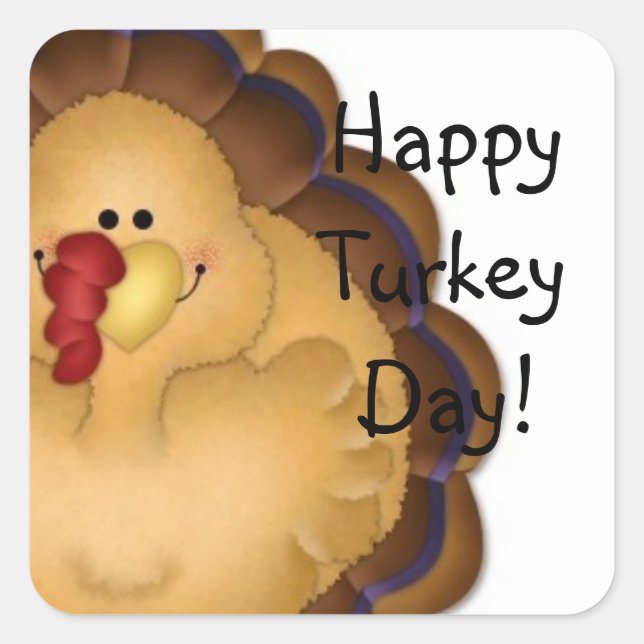 Happy Turkey Day Sticker (Vorderseite)