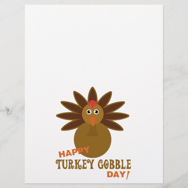 Happy Turkey Gobble Day Erntedank (Vorderseite)