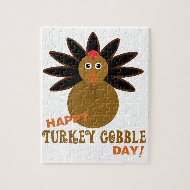 Happy Turkey Gobble Day Erntedank (Vertikal)
