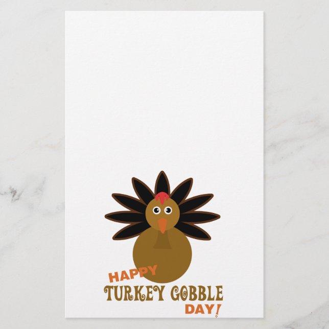 Happy Turkey Gobble Day Erntedank Briefpapier (Vorderseite)