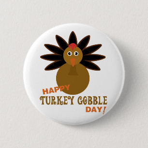 Happy Turkey Gobble Day Erntedank Button
