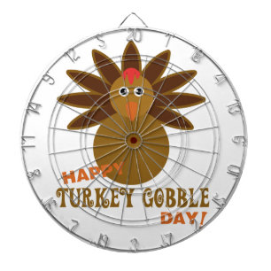 Happy Turkey Gobble Day Erntedank Dartscheibe