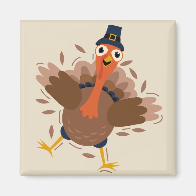 Happy Turkey Magnet (Vorne)