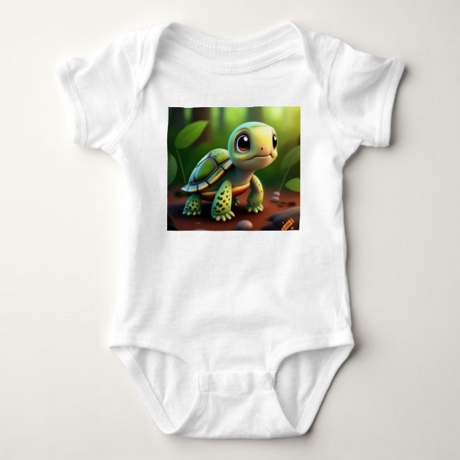 Happy Turtle Adventures Baby Strampler (Vorderseite)