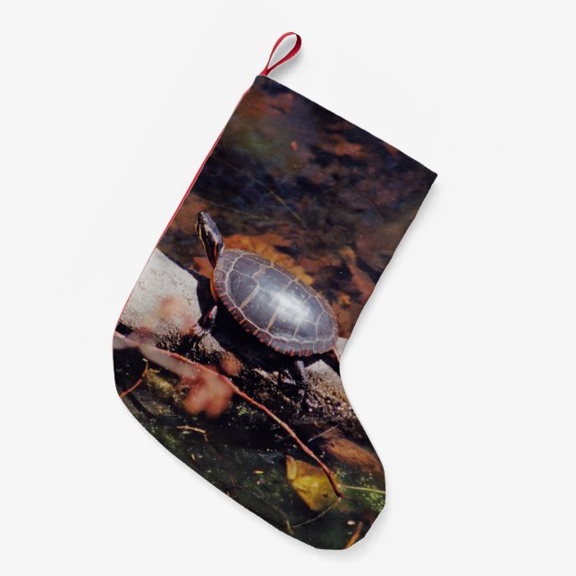 Happy Turtle Kleiner Weihnachtsstrumpf (Vorderansicht (hängend))