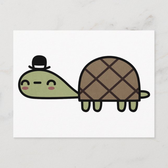 Happy Turtle Postkarte (Vorderseite)