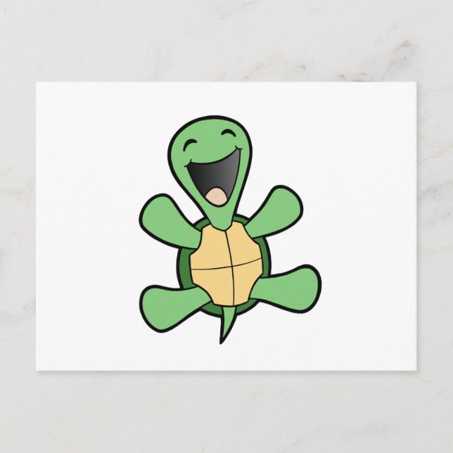 Happy Turtle Postkarte (Vorderseite)