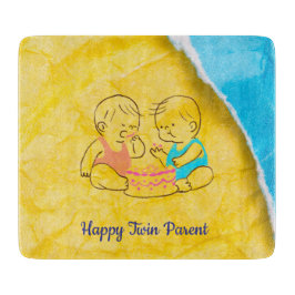 Happy Twin Parent Schneidebrett