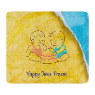 Happy Twin Parent Schneidebrett