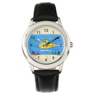 Happy U-Boot-Cartoon Armbanduhr