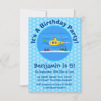 Happy U-Boot-Cartoon Einladung
