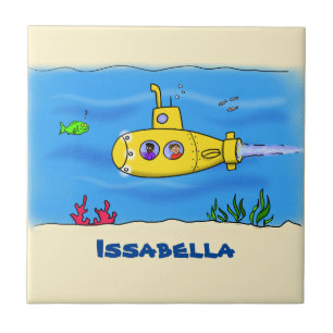 Happy U-Boot-Cartoon Fliese
