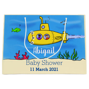 Happy U-Boot-Cartoon Große Geschenktüte