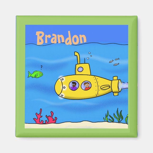 Happy U-Boot-Cartoon Magnet (Vorne)