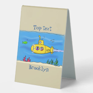 Happy U-Boot-Cartoon Tischaufsteller