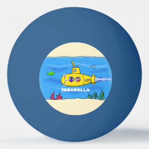 Happy U-Boot-Cartoon Tischtennisball