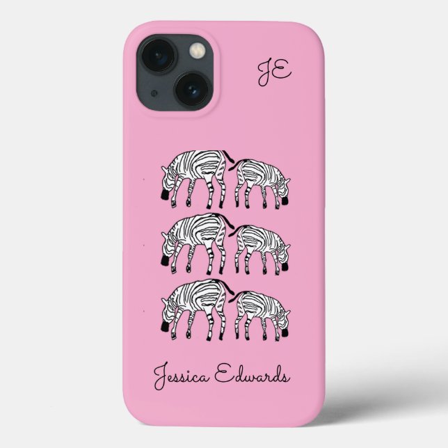 Happy und Niedlich Kenya Zebras Case-Mate iPhone Hülle (Rückseite)