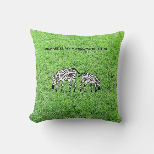 Happy und Niedlich Kenyan Zebras Kissen (Vorderseite)
