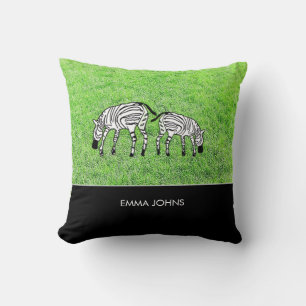 Happy und Niedlich Kenyan Zebras Kissen