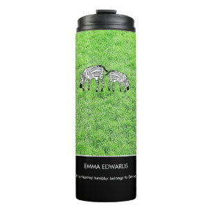 Happy und Niedlich Kenyan Zebras Thermosbecher