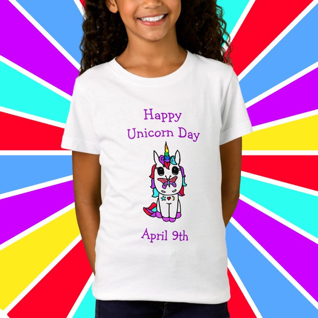 Happy Unicorn Day 9. April T-Shirt (Von Creator hochgeladen)