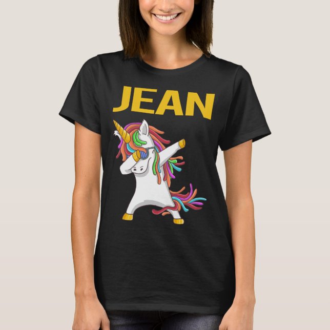 Happy Unicorn - Jean Name T-Shirt (Vorderseite)