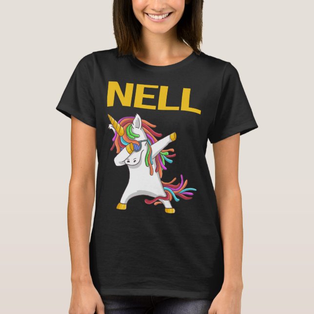 Happy Unicorn - Name der Zelle T-Shirt (Vorderseite)