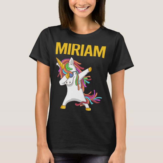Happy Unicorn - Name Miriam T-Shirt (Vorderseite)